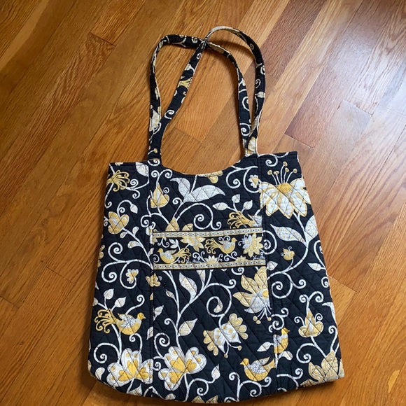 Black and yellow Vera Bradley tote - Picture 1 of 1